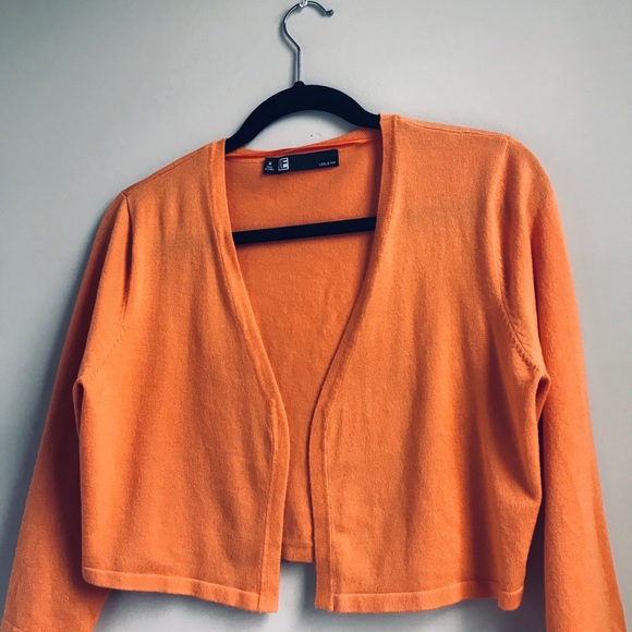 ✔️Leslie Fay Tangerine Cardigan Size Medium - Picture 6 of 6